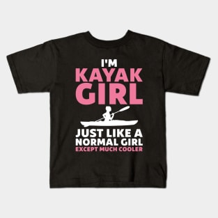 i'm kayak girl Kids T-Shirt